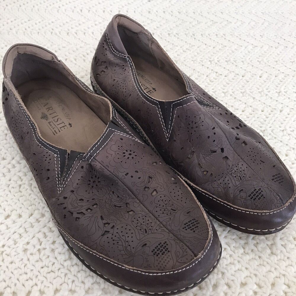Spring Step L'Artiste Women's Slip On Perforated Loafers Size 40